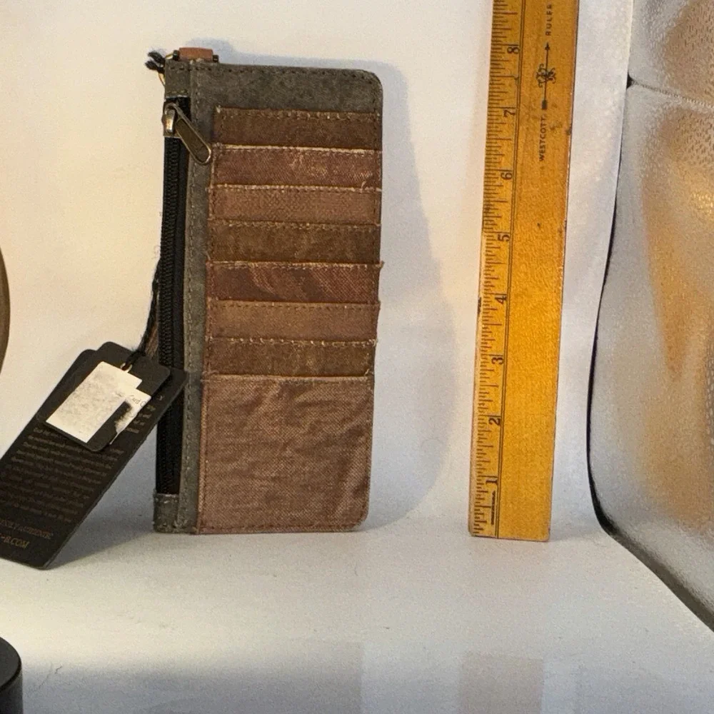 Mona B Live Love Wander Natural Wallet / Credit Card Holder
